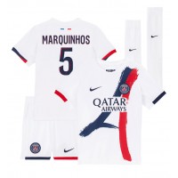 Camisa de time de futebol Paris Saint-Germain Marquinhos #5 Replicas 2º Equipamento Infantil 2024-25 Manga Curta (+ Calças curtas)